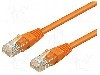 Patch cord Cat 6, U/UTP, conexiune 1:1, 0.25m, Goobay - 95253