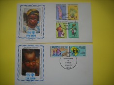 HOPCT PLIC FDC S NR 185 SET 2 PLICURI ZIUA INTERNATIONALA A COPILULUI 1979 TOGO