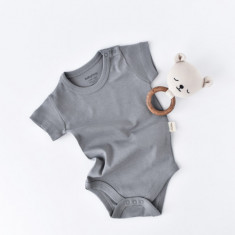 Body din bumbac organic Gri BabyCosy (Marime: 18-24 Luni)