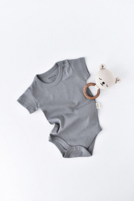 Body din bumbac organic Gri BabyCosy (Marime: 9-12 luni) foto