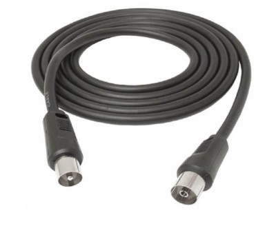 Cablu RF Video, Tata-Mama, Model Negru, 2m Lungime-Cablu Coaxial Mufat pentru TV foto