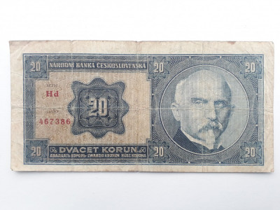 20 korun 1926 Cehoslovacia foto