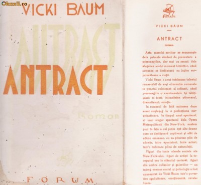 Vicki Baum - Antract * foto