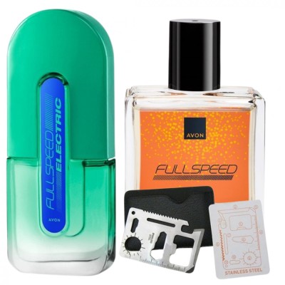 Set apa de toaleta Full Speed Electric 75 ml, apa de toaleta Full Speed 30 ml, card multifunctional de supravietuire, otel inoxidabil foto