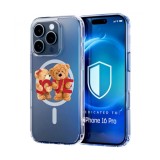 Husa pentru iphone 16 pro, atasare magnetica, magsafe, love, clear