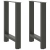Gossi picioare masuta de cafea antracit 2 buc 60x(72-73) cm otel