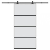 vidaXL Ușă glisantă cu set feronerie 102,5x205 cm sticlă ESG/aluminiu