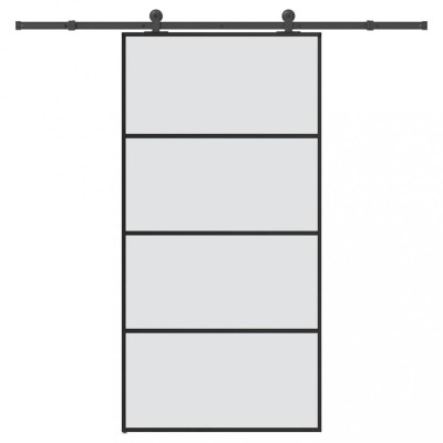 vidaXL Ușă glisantă cu set feronerie 102,5x205 cm sticlă ESG/aluminiu 3332880 foto