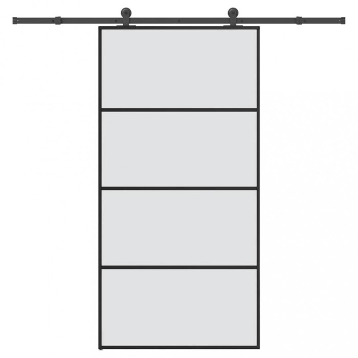 vidaXL Ușă glisantă cu set feronerie 102,5x205 cm sticlă ESG/aluminiu 3332880