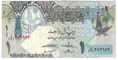 Bancnota 1 riyal 2008 - Qatar foto