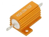 Rezistor bobinat cu radiator 15&Omega; 25W &plusmn;1% 50ppm/&deg;C pentru lipit