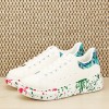 Adidasi Dama Larra M2, Piele Ecologica, Alb cu Albastru - Sneakers Casual