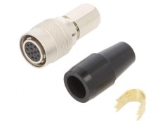 Conector circular HR10 push-pull mufă argintat 2A lipire