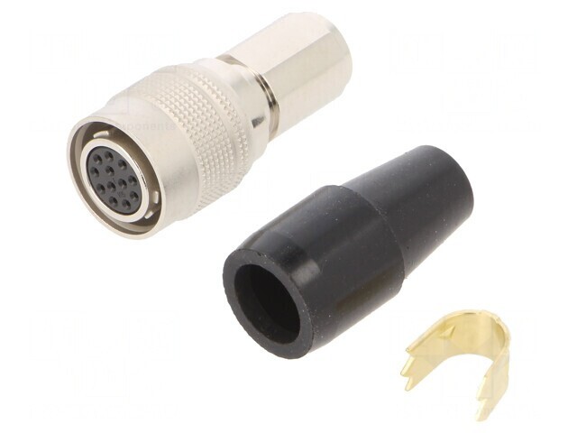 Conector circular HR10 push-pull mufă argintat 2A lipire