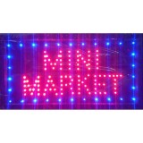 Reclama LED - MINI MARKET - de interior, 48 x 25 cm, Oem