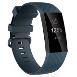 Cumpara ieftin Curea Bratara Edman pentru Fitbit Charge 3 / 4, marimea L, Gri Petrol