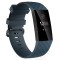 Curea Bratara Edman pentru Fitbit Charge 3 / 4, marimea L, Gri Petrol