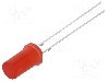 Dioda LED 5mm, ro&amp;#351;ie, plat, 1.8...2.6V, OPTOSUPPLY - OSRRR25TK4A
