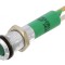 Lampă LED super plată verde 24VDC &Oslash;8mm IP40 metal
