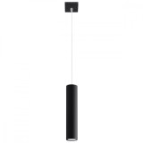 Lampă Suspendată Lagos Negru Oțel 1 Bec Tub Modern De Interior