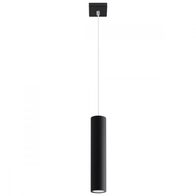Lampă Suspendată Lagos Negru Oțel 1 Bec Tub Modern De Interior foto