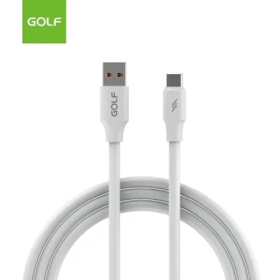 Cablu USB la USB tip C 1m Golf Super Charge Tube Cable OD 6A 120W alb GC-98t foto