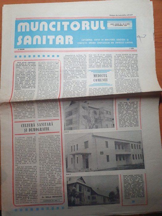 muncitorul sanitar 1 septembrie 1987