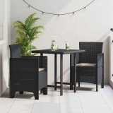 Set 2 scaune de grădină cu perne, Anthracite, din poli ratan