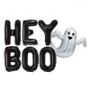 Set Baloane Halloween, HEY BOO, Fantomă, Negru, 7 Bucăți, Oem