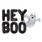 Set Baloane Halloween, HEY BOO, Fantomă, Negru, 7 Bucăți