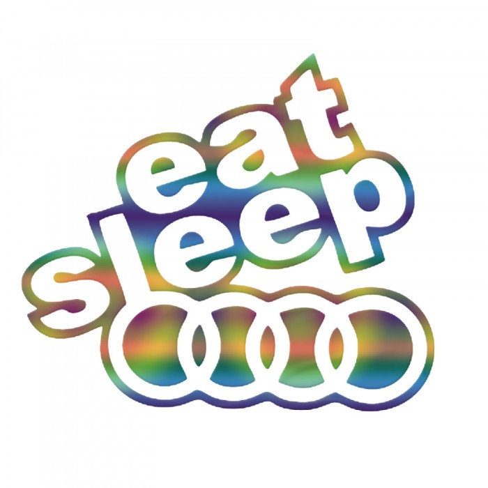 Sticker Auto , zAudi Eat Sleep, , Autocolant Personalizat pentru Pasionatii Audi