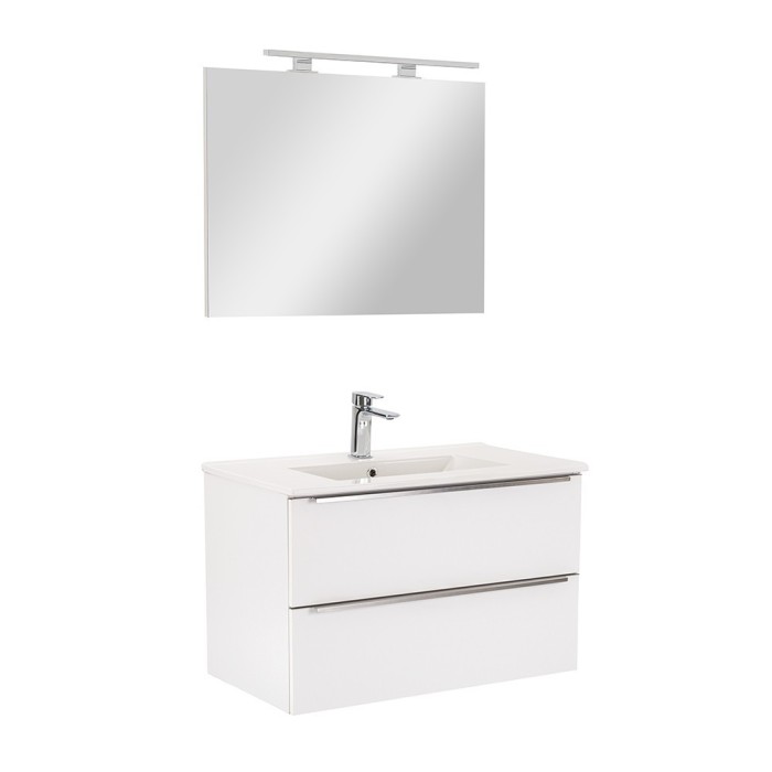 Mobilier complet de baie Vario Trim 80 alb-alb