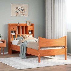 vidaXL Cadru pat fără saltea, maro ceruit, 75x190 cm, lemn masiv pin 3323403