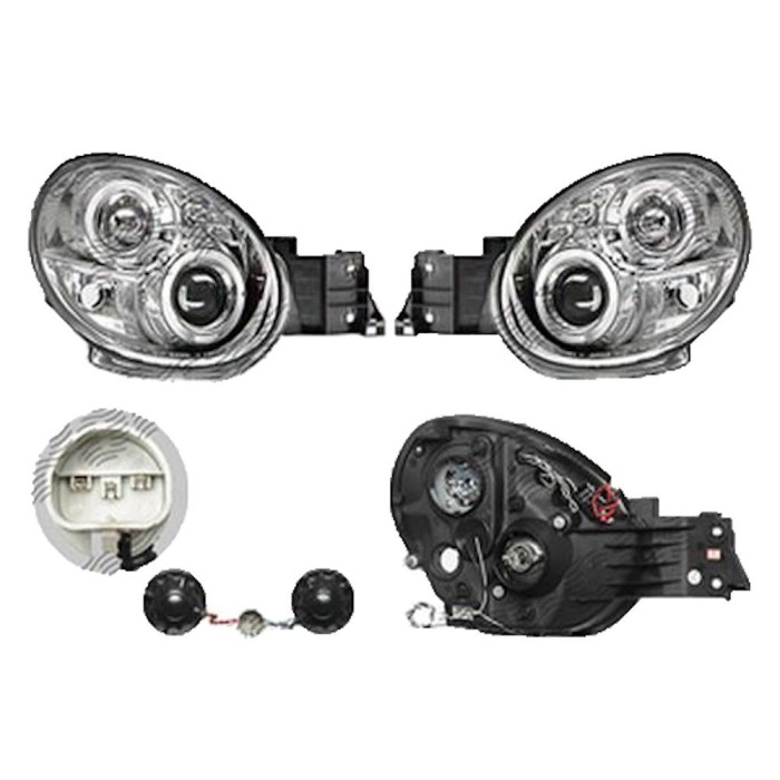 Set faruri Subaru Impreza, 01.2002, partea Stanga+Dreapta, Tuning, Fata, tip bec H1+H1; manual; transparent, argintiu; tuning; Omologare: SAE, Taiwan
