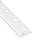 Profil PVC margine gresie si faianta, uni, 00065bl, alb, 6.5 mm, 2.6 m