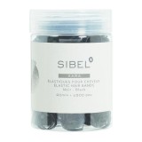Elastice negre Kara Sibel din silicon pentru par 20 mm, 500 buc