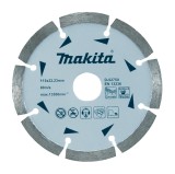 Disc diamantat, cu segmente, pentru debitare beton / marmura, Makita D-52750, 115 x 22.23 x 1.8 mm