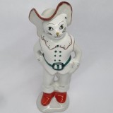 Bibelou portelan romanesc vintage - Motanul Incaltat