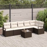 Cumpara ieftin Set de canapele pentru grădină 7 pcs Maro Rattan poli