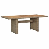 Cumpara ieftin Masa de gradina, maro, 200 x 100 x 74 cm, poliratan