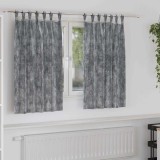 Draperii din Catifea 2 buc cu Ochiuri Gri 140x140 cm