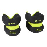 Greutati pentru incheieturi si glezne Qizo, neopren, 2 kg, set 2 buc