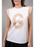 TRICOU CU PERNITE LA UMAR GIOIA TALIE UNICA Crem