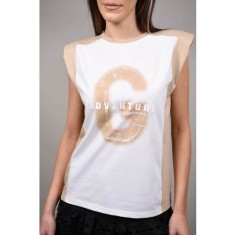 TRICOU CU PERNITE LA UMAR GIOIA TALIE UNICA Crem