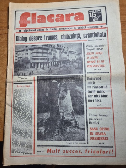 ziarul flacara 15 aprilie 1983 - universitatea craiova in semifinala cupei uefa