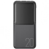 Baterie Externa XO Design PR252, 20000mAh, 10.5W, 2 x USB-A, Neagra