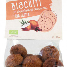 Biscuiti cu ciocolata si cocos fara gluten bio 100g Obio