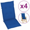 Perne pentru scaun grădină, 4 buc., albastru regal, 120x50x3 cm, vidaXL