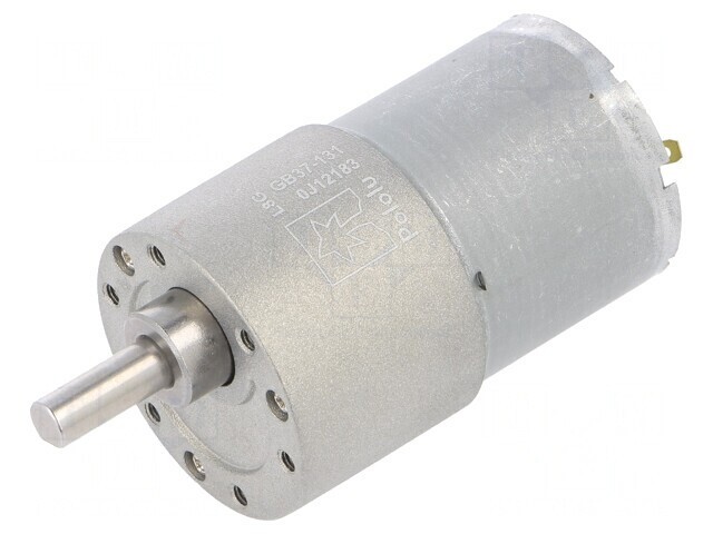 Motor DC cu Transmisie 6-12V 5.5A Ax Crestătură D Metal 37x57 mm