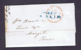 Great Britain 1850 Prestamp Stampless entire from/to Margate D.020